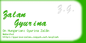 zalan gyurina business card